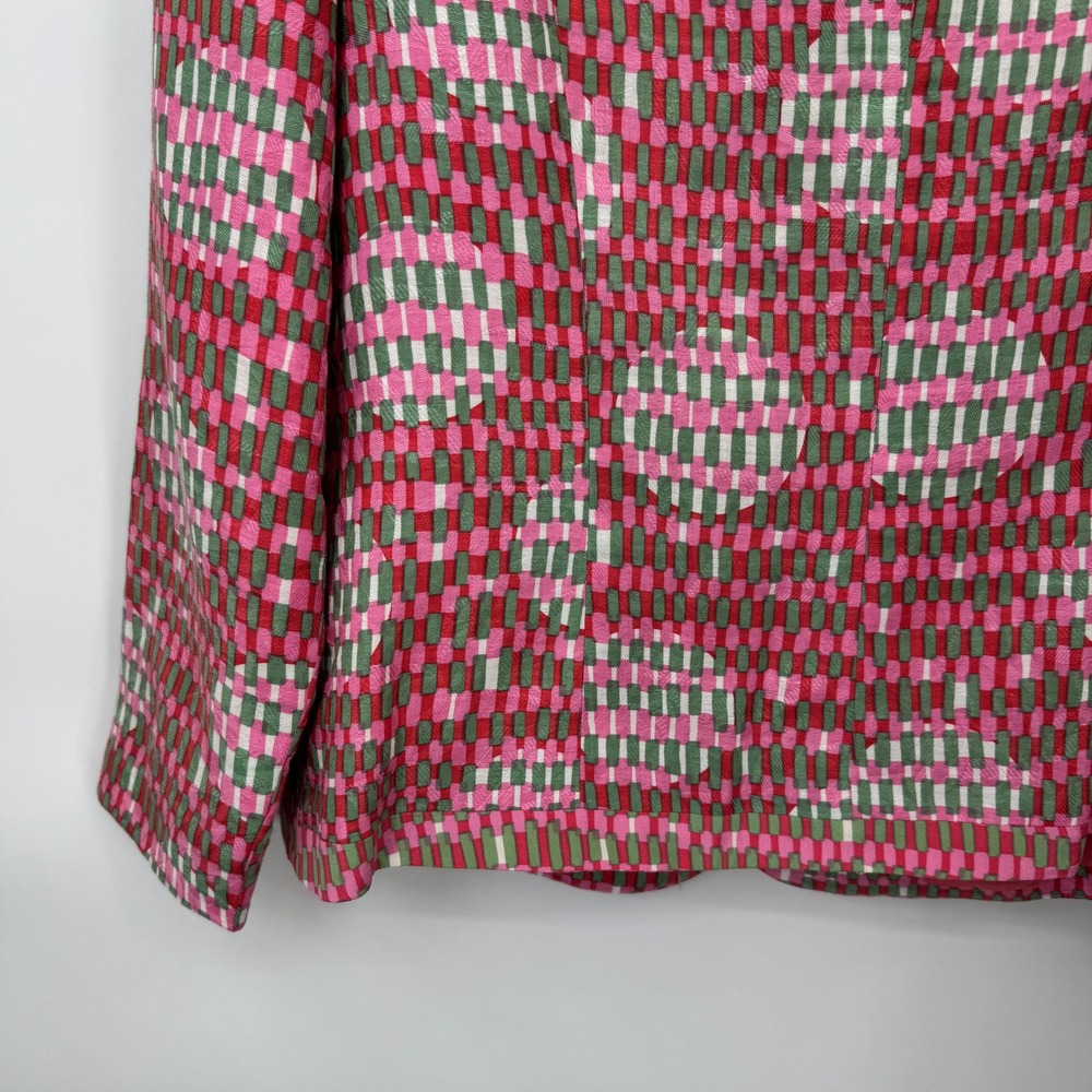 Anne Crimmins Skirt Suit Set Womens 12 Pink Geometric Coquette Vintage - Picture 12 of 16